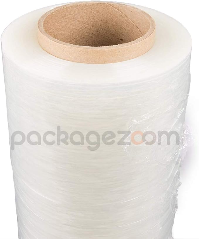 PackageZoom 8 Rolls 15" x 1500 Ft Stretch Wrap Heavy Duty, 55 Gauge High Performance Stretch Film Replaces 80 Gauge Low Films, Clear Hand Stretch Wrap