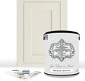 ALL-IN-ONE Paint, Durable cabinet and furniture paint. Built in primer and top coat, no sanding needed. Includes our 30 featured color card - Manor House (creamy off white), Gallon