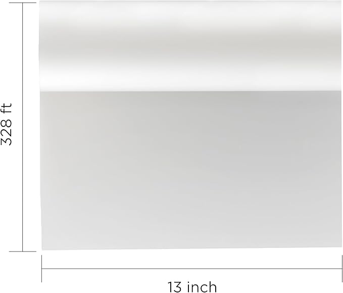 DTF Transfer Film Roll 13inch x 328ft – Instant Hot & Cold Peel – Double Matte Anti-Static Coating – Premium Heat Transfer Film for Vibrant Colors & Durable Prints – Works with All DTF Printers