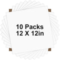 HTVRONT White HTV Heat Transfer Vinyl Bundle: 10 Pack 12"x12" Iron on for T-Shirt (1 PTFE Sheet Included), PU HTV Easy to Cut & Weed for Heat Design