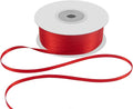 1/8" Wide x 100 Yards Single Face Polyester Satin Ribbon, Satin Ribbon for Crafts, Gift, Hair Bows, Wedding Party Decoration, Bow Making & Other Projects (Red)