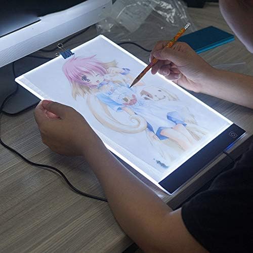 Ultra-Thin Portable A4 LED Light Box Tracer w/USB Cable Dimmable Brightness LED Artcraft Tracing Light Box Light Pad for Artists Drawing Sketching Animation Stencilling X-ray Viewing