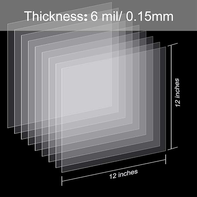 15 Pieces 6 mil Blank Stencil Material Mylar Template Sheets for Stencils, 12 x 12 inches