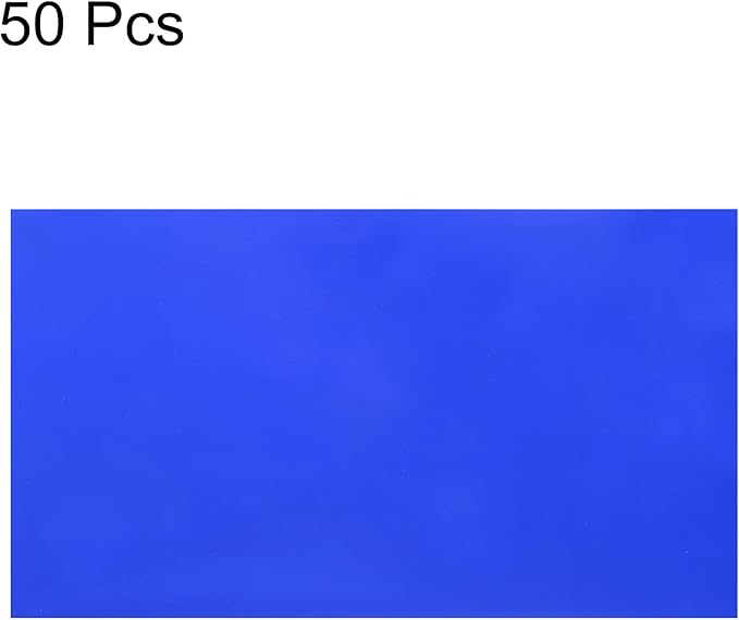 MECCANIXITY 50 Sheets Heat Reactive Foil, 20x29cm Blue Foil Transfer Sheets Toner Reactive Foil Transfer Foil Sheets Hot Foil Stamping Paper for Crafts DIY Cardmaking Album Decoration