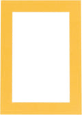 8x10 Mat Bevel Cut for 5.5x8.5 Photos - Acid Free Topaz Orange Precut Matboard - For Pictures, Photos, Framing - 4-ply Thickness