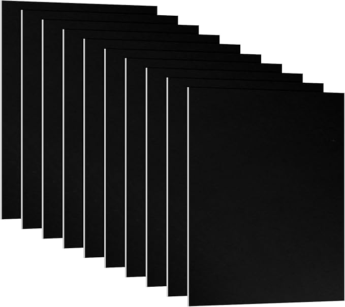 PATIKIL 3.3x2.1x1/32inch Anodized Aluminum Sheet, 10Pcs Metal Rectangle Aluminum Plate 0.8mm Thick Engraving Blanks for Laser Engraving DIY Decorative Crafting Home Decoration, Black