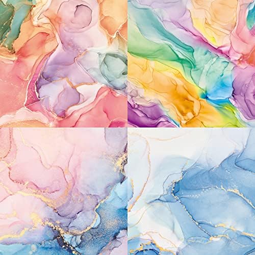Marbled Scrapbooking Paper Pad 6x6, Glittered Watercolor Single-Sided Decoupage Paper Vintage, Card making Colorbok Pattern Paper, Decorative cricut craft paper journaling supplies aesthetic