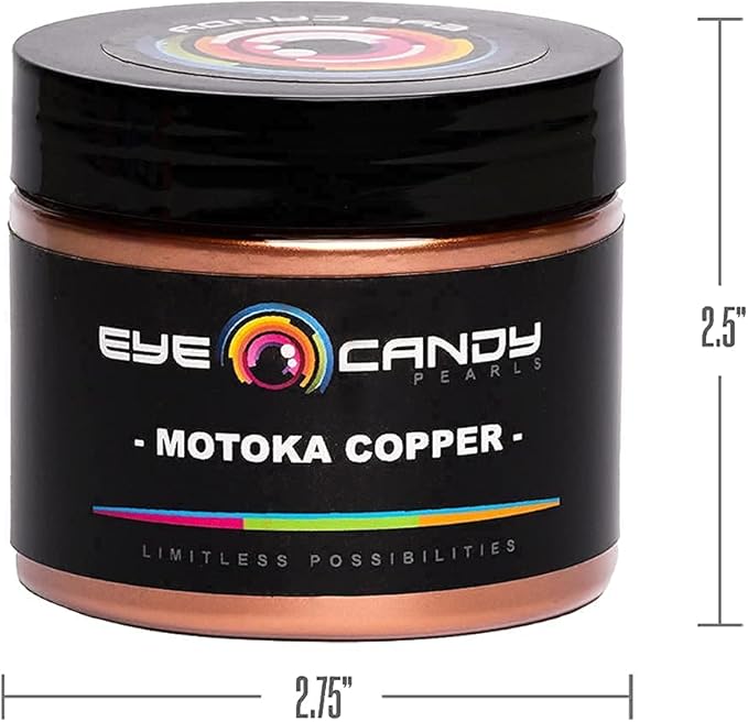 Eye Candy Pigments Premium Copper Mica Powder - Motoka Copper (50gr) - for Epoxy, Resin, Soap, Paint, Woodworking, Acrylic Pouring, Bath Bombs, Fishing Lures - DIY Arts and Crafts Additive