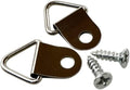Silver Triangle Ring Picture Hangers (100 Pack) with Screws for Hanging Frames, Paintings, Artwork, Photos on Drywall