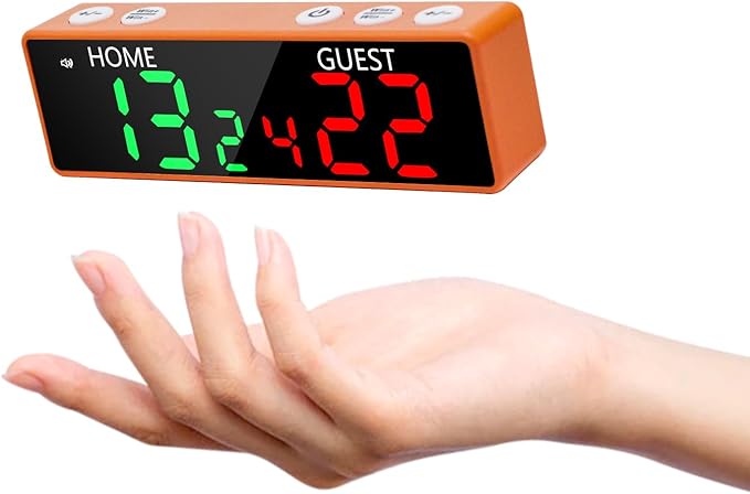 Mini Digital Scoreboard - Portable Tabletop Scoreboard for Games, Wireless Battery Powered Electronic Scoreboard with Buzzer, Score Keeper for Ping Pong/Cornhole/Basketball/Volleyball
