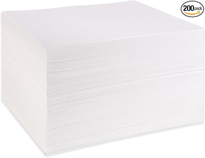 PONO 15x20 in Oil Absorbent Pads, 200 Pcs White Heavy Weight Oil-Only Absorbent Pad,Used for Oil Spill Cleaning in Garage Workshop, Reusable, Washable, Durable