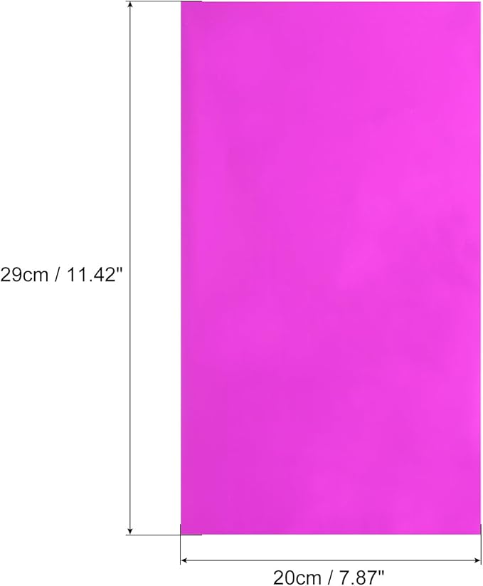 MECCANIXITY 50 Sheets Heat Reactive Foil, 20x29cm Plum Foil Transfer Sheets Toner Reactive Foil Transfer Foil Sheets Hot Foil Stamping Paper for Crafts DIY Cardmaking Album Decoration