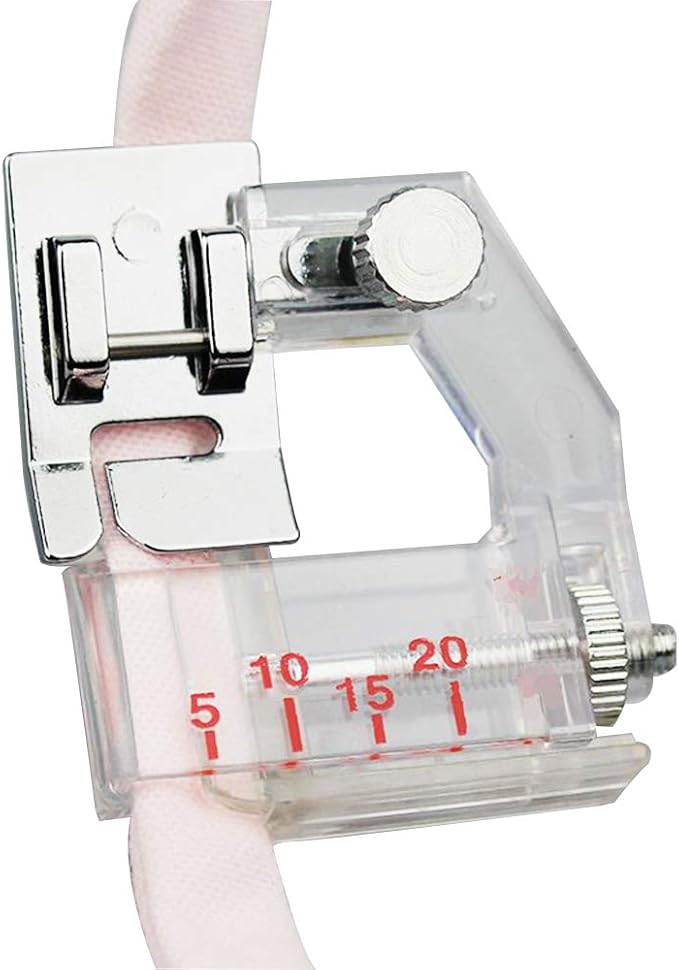 HONEYSEW Presser Foot for Will Fit Singer, Brother, Janome, Toyota, Etc Domestic Sewing Machines (Adjustable Bias Binder Foot(Taiwan))