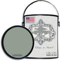 ALL-IN-ONE Paint, Durable cabinet and furniture paint. Built in primer and top coat, no sanding needed. Includes our 30 featured color card - London (green gray), Gallon