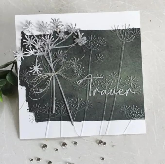 Lapoo 3D Backgrounds Frame Metal Cutting Die for Scrapbooking, New Cutting Dies DIY Album Card Making Decor Paper Craft Metal Die Cuts Party Wedding Decorations (Blowball 4.1 x 3.5 in)
