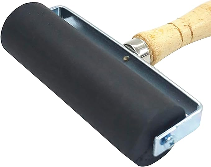 HRJZF 3 Pack Rubber Brayer Roller for Printmaking, Great for Gluing Application Also. Anti Skid Tape Construction Tools, Print, Ink and Stamping Tools 4 Inch