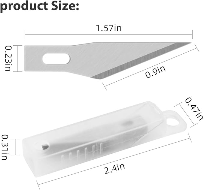 1 Pcs Craft Knife Hobby Knife with 11 Pcs Stainless Steel Blades Kit, 1pcs Steel 15MM Ruler for Art, Scrapbooking,Stencil