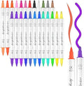 Acrylic Paint Marker Pens 24pcs, Dual Tip Pens With Soft and Hard Tips, Fine Point Acrylic Paint Markers for Wood, Canvas, Stone, Rock Painting, Glass, Ceramic Surfaces, DIY