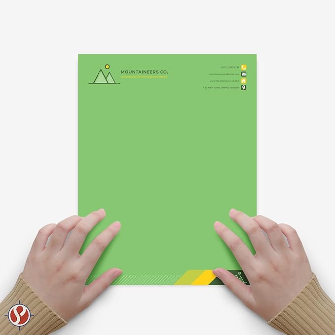 8.5 x 11" Lime Green Color Paper Smooth, for School, Office & Home Supplies, Holiday Crafting, Arts & Crafts | Acid & Lignin Free | Regular 20lb Paper - 100 Sheets
