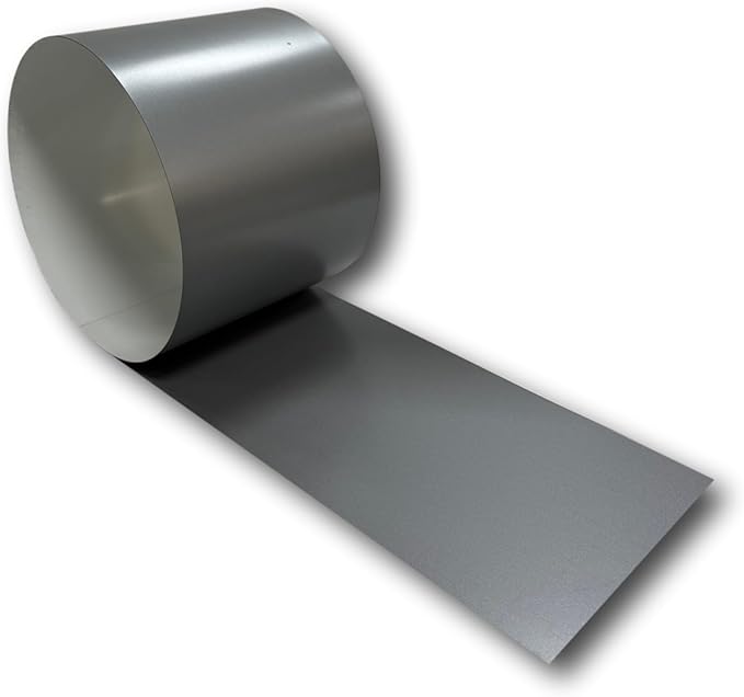 Eagle 1-24 Gauge KYNAR 500 Sheet Metal Flashing Rolls-10 FT Long-Heavy Duty-Commercial Grade-Roofing Flashing, Fascia Cover, Coping Cap-Multiple Sizes (24" x 10 FT, Weathered Zinc (Painted))