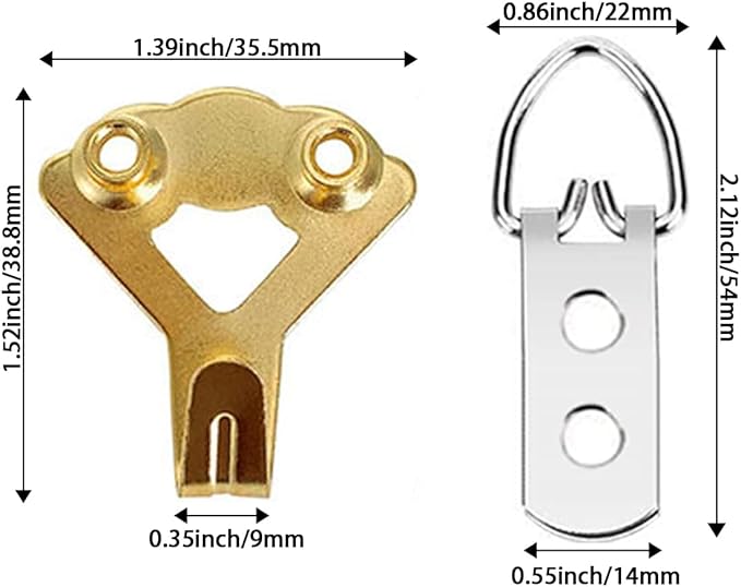 SDTC Tech Adjustable Picture Hanging Wire Kit 2m x 1.5mm Stainless Steel Wire Rope, D-Rings, Wall Mounting Hooks, Adjustable Hangers, Level & Screws for Paintings Photos Mirror Frames Hold Up to 80lbs