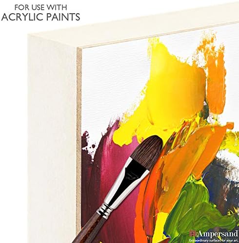Ampersand Art Supply Wood Gesso Art Painting Panel: Canvas Texture, 1.5 Inch Cradle, 6" x 12"