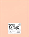 PA Paper Accents Stash Builder Textured Cardstock 8.5" x 11" Textured Berry Smoothie, 65lb colored cardstock paper for card making, scrapbooking, printing, quilling and crafts, 25 piece pack