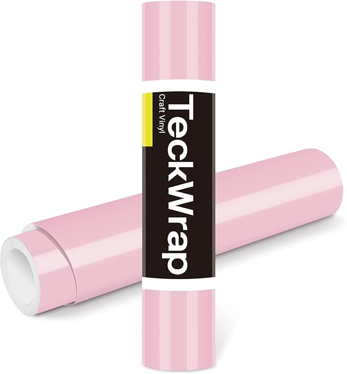 TECKWRAP Permanent Adhesive Vinyl 12" x 10ft, Glossy Queen Pink
