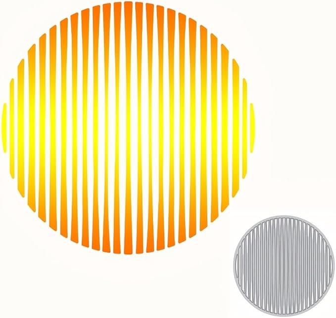 Lapoo Geometric Cutting Die for Scrapbooking - Durable, Cut Stencils for DIY Scrapbook Photo Album Decorative Paper Card, Card Making Supplies (Striped Circle 3.9 x 3.9 in)