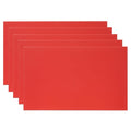 PATIKIL 6x10 Inch Anodized Aluminum Sheet Metal, 5Pcs Laser Plates Engraving Blanks 0.5MM Thin Rectangle for Crafting DIY House Laser Engraving, Red