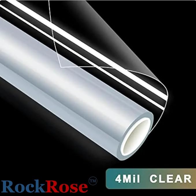 UV 99% Security and Safety 4 Mil Clear Window Film Shatterproof Anti Shatter Tempered Glass Film for Home and Office Windows (Clear, 36 in x 15 FT)