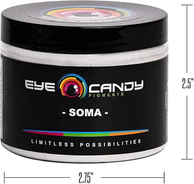 Eye Candy Pigments Premium White Mica Powder - Soma (50gr) - for Epoxy, Resin, Soap, Paint, Woodworking, Acrylic Pouring, Bath Bombs, Fishing Lures - DIY Arts and Crafts Additive
