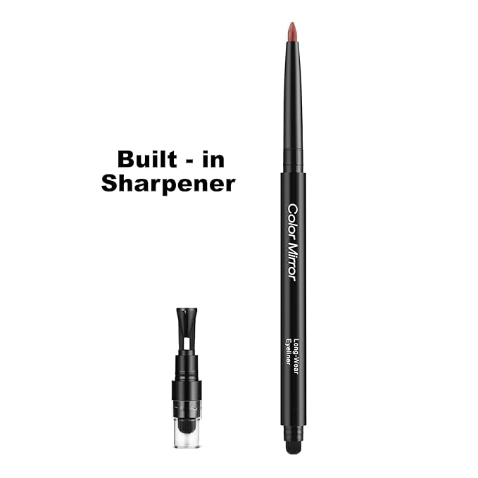Smudge Proof Eyeliner, Waterproof Retractable Eye liner with Brush, Matte and Shimmer Eyeliner Pencil, Creamy Texture, Long lasting & Smooth(35 Casablanca Shimmer)