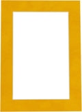 Poster Palooza 8.5x11 Mat Bevel Cut for 7x9 Photos - Acid Free Bright Yellow Precut Matboard - For Pictures, Photos, Framing - 4-ply Thickness