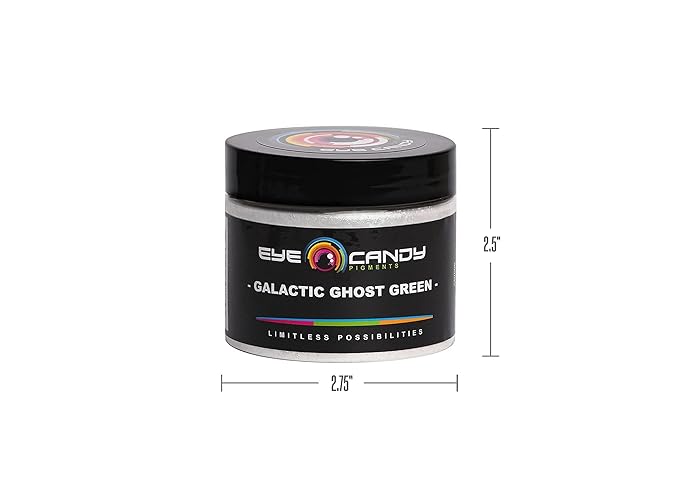 Eye Candy Pigments Premium Ghost Mica Powder - Galactic Ghost Green (50gr) - for Epoxy, Resin, Soap, Paint, Woodworking, Acrylic Pouring, Bath Bombs, Fishing Lures - DIY Arts and Crafts Additive