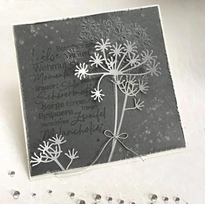 Lapoo 3D Backgrounds Frame Metal Cutting Die for Scrapbooking, New Cutting Dies DIY Album Card Making Decor Paper Craft Metal Die Cuts Party Wedding Decorations (Blowball 4.1 x 3.5 in)