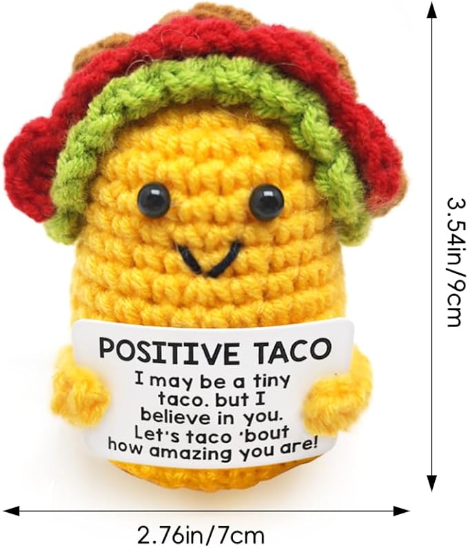 Taco Pin Cushion, Handmade Knitted Pincushions, Cute Pin Cushions Needle Holders for Sewing Quilting Accessory, DIY Crafts or Patchwork Decor