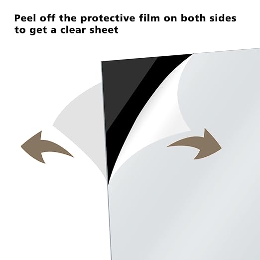 Egofine 12" x 12" Black Plexiglass Sheets 20 Pack 0.04 Inch Cast Acrylic Sheet Thick for DIY Craft Projects, Painting, Photography, Sign, Display Stand, Home Decor, Easy to Cut