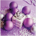 20-ct 13x13 Christmas Paper Decoupage Napkins, 3-Ply Servilletas Tissue Napkin for Dinner and Parties, Disposable Napkins (Lilac Xmas)