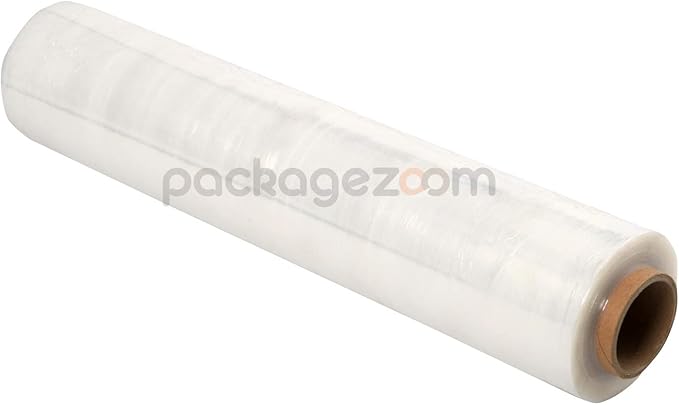 PackageZoom 8 Rolls 15" x 1500 Ft Stretch Wrap Heavy Duty, 55 Gauge High Performance Stretch Film Replaces 80 Gauge Low Films, Clear Hand Stretch Wrap