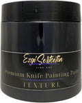 Premium Palette Knife Painting Paste|Texture Paste|Authentic Bright Colors|Ready to Use|Easy to Apply| 6oz (Carbon Black)