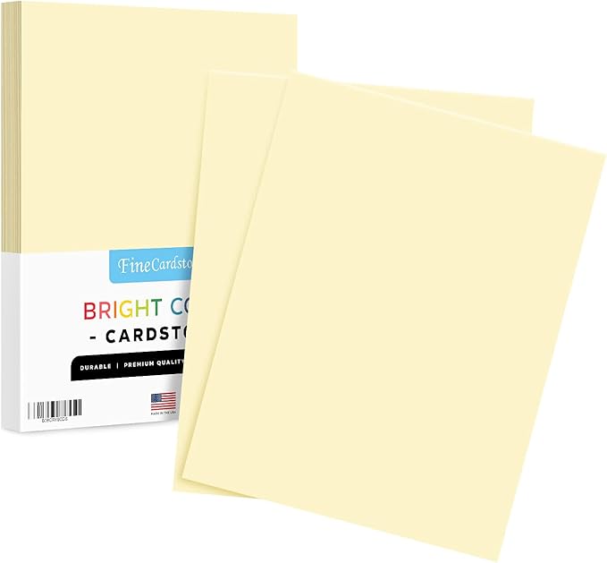 8.5 x 11" Ivory Color Paper Smooth, for School, Office & Home Supplies, Holiday Crafting, Arts & Crafts | Acid & Lignin Free | Regular 20lb Paper - 100 Sheets