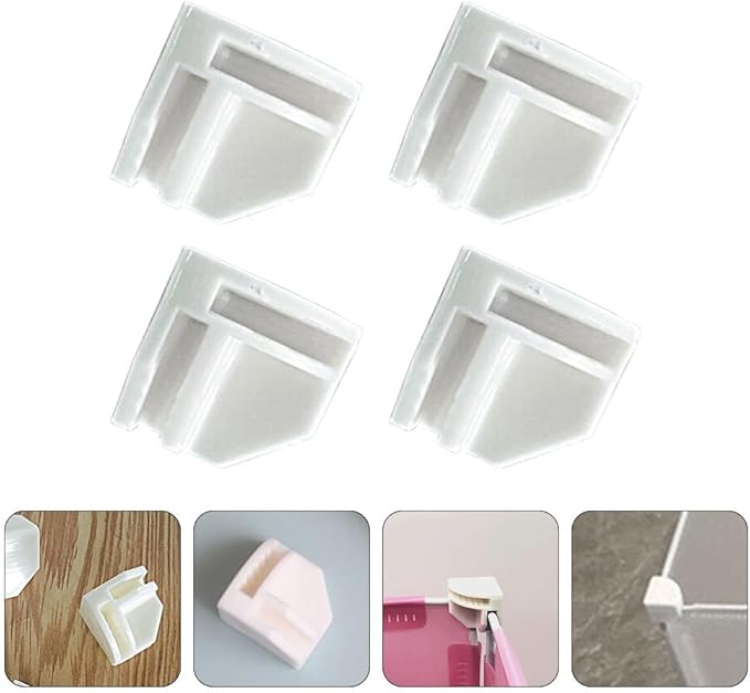 ARTIBETTER 50pcs Storage Buckle Wire Cube Storage Organizer Cube Wire Shelf Connector Closet Shelves Connectors Hooks Cubbie Modular Shoe White Plastic