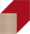 JANDJPACKAGING Red Heat Transfer Vinyl HTV for T-Shirts,10 Pack 12" x 10" Sheets for Iron On T Shirts - for Silhouette Cameo Or Cricut - Heat Press Machine