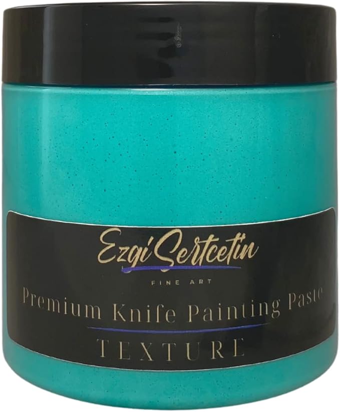 Premium Palette Knife Painting Paste|Texture Paste|Authentic Bright Colors|Ready to Use|Easy to Apply| 6oz (Turquoise Avare)