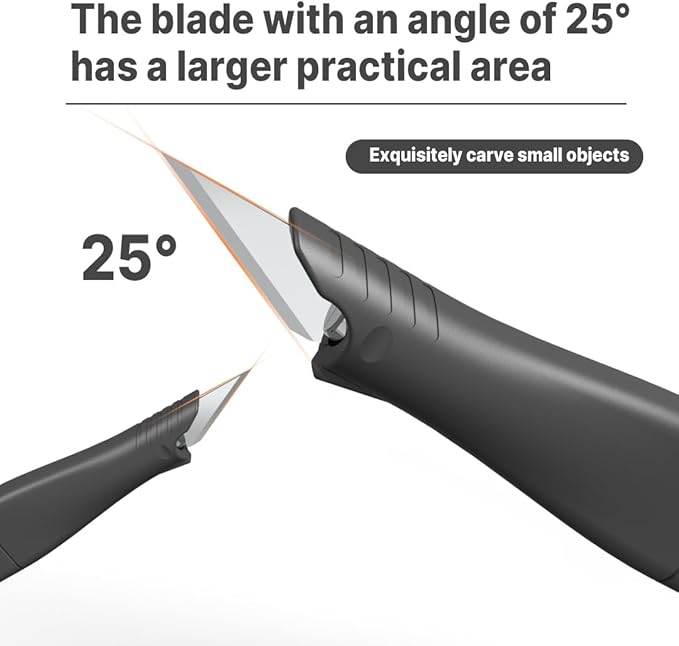 3 PCS Exacto Knife,Hidden Blade Design at The End,Comes with 5 Spare High Qualiry Carbon Steel Exacto Knife Blades. Craft Knife for Crafting, Arts,Modeling,Scrapbooking,Stencil,DIY Projects.Grey