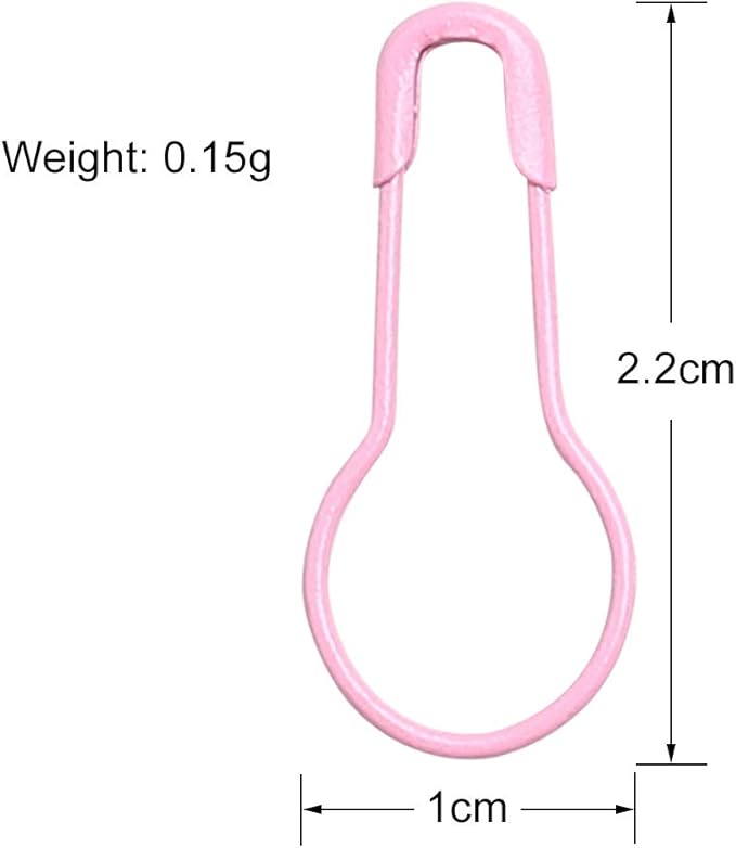 Colorful Metal Knitting Pins Stitch Markers Pear Shape Safety Pins for Sewing Clothing DIY Craft Making with Storage Box Knitting Counter Crochet Needle Clip Ring(8 colors-320pcs)