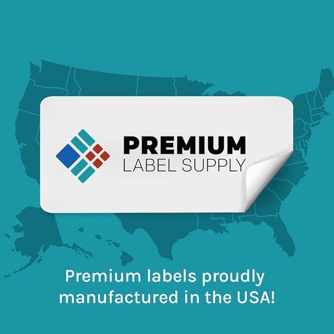 Premium Label Supply Brown Kraft Sticker Square Labels – 1.5" x 1.5" – Laser/Inkjet Compatible – (24 per Sheet), 1000 Sheets – 24,000 Total Adhesive Labels