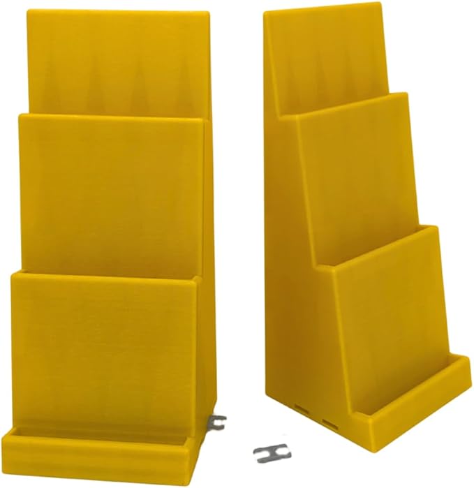 Magnetic Card Holder Stadium Displays - Yellow (2 Pack), Compatible with Ultra Pro Protectors - Trading Card Holder - Card Stand - Sports Card Display