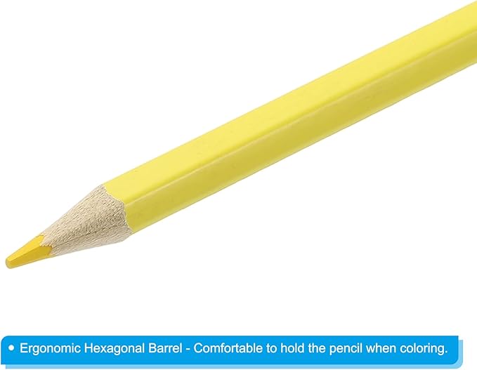 PATIKIL Watercolor Pencil, 6Pcs Water Soluble Pencils for Blending, Coloring, Sketch Drawing, Painting, Lemon Yellow